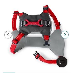 Orvis Red and Gray Padded Dog Harness
